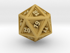 Recursion D20 (spindown) in Clear Ultra Fine Detail Plastic: Small