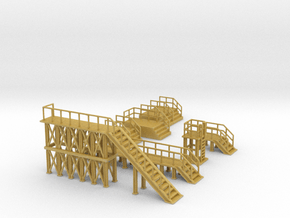 Industrial Stairs and Platform Set Outland Models in Tan Fine Detail Plastic: 1:87 - HO