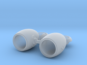 E&J Headlights 1" diameter in Tan Fine Detail Plastic