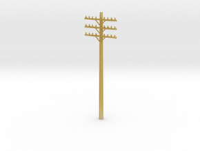 3-Arm Telephone Pole in Clear Ultra Fine Detail Plastic: 1:72