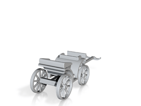 Carriage Two Seater in Clear Ultra Fine Detail Plastic: 1:48 - O