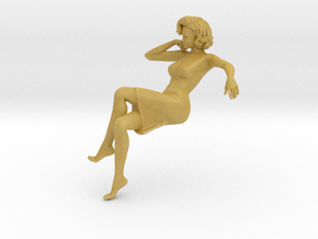 Lady sitting-011 scale 1/24 1/35 in Clear Ultra Fine Detail Plastic: 1:24