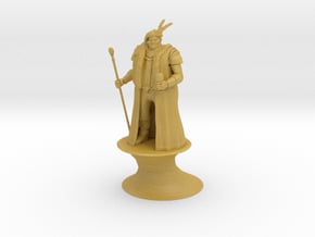 Human Male Heavyset Sorcerer on Floating Disk in Tan Fine Detail Plastic