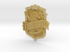 Hufflepuff House Badge - Harry Potter in Tan Fine Detail Plastic