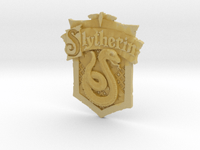 Slytherin House Badge - Harry Potter in Tan Fine Detail Plastic