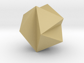 12. Jessen Orthogonal Icosahedron - 1in in Tan Fine Detail Plastic