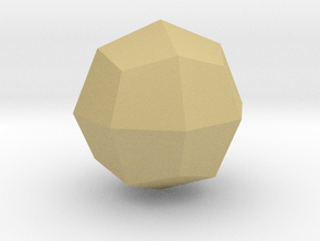 10. Gyrate Deltoidal Icosatetrahedron - 1in in Tan Fine Detail Plastic