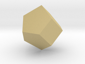 01. Associahedron - 1in in Tan Fine Detail Plastic