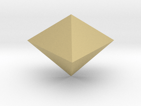 23. Triangular Dipyramid - 1in in Tan Fine Detail Plastic