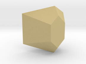 03. Elongated Sphenoid Hendecahedron - 1in in Tan Fine Detail Plastic