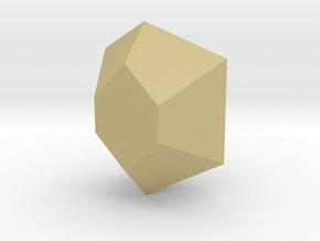 02. Elongated Bisymmetric Hendecahedron - 1in in Tan Fine Detail Plastic