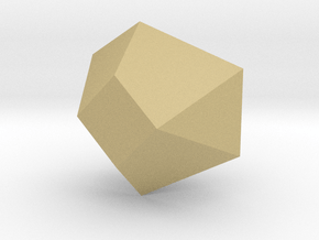 01. Bisymmetric Hendecahedron - 1in in Tan Fine Detail Plastic