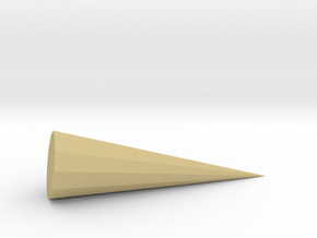 10. Hendecagonal Pyramid - 1in in Tan Fine Detail Plastic