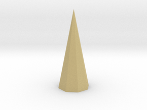 16. Octagonal Pyramid - 1in in Tan Fine Detail Plastic