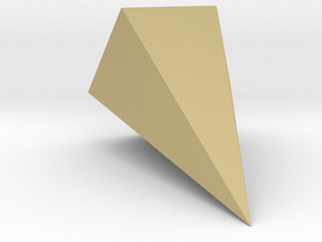 19. Pentagonal Pyramid - 1in in Tan Fine Detail Plastic