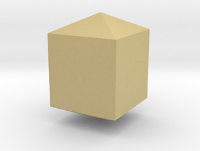05. Elongated Square Dipyramid - 1in in Tan Fine Detail Plastic