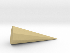 09. Enneagonal Pyramid - 1in in Tan Fine Detail Plastic