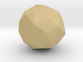 10. Self Dual Tetracontahedron Pattern 6 - 10mm in Tan Fine Detail Plastic