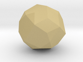 10. Self Dual Tetracontahedron Pattern 6 - 1in in Tan Fine Detail Plastic
