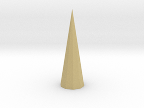 03. Decagonal Pyramid - 1 in in Tan Fine Detail Plastic