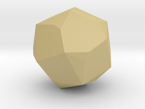 06. Self Dual Tetracontahedron Pattern 2 - 1in in Tan Fine Detail Plastic