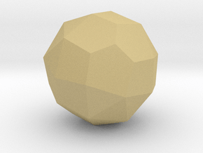 08. Self Dual Tetracontahedron Pattern 4 - 1in in Tan Fine Detail Plastic