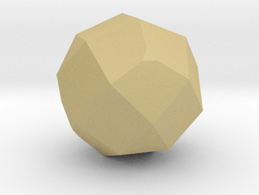 09. Self Dual Tetracontahedron Pattern 5 - 1in in Tan Fine Detail Plastic