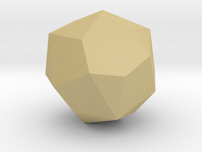01. Self Dual Icosioctahedron Pattern 1 - 10mm in Tan Fine Detail Plastic