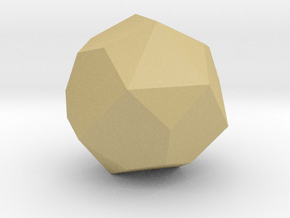 02. Self Dual Icosioctahedron Pattern 2 - 10mm in Tan Fine Detail Plastic