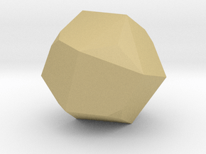 03. Self Dual Icosioctahedron Pattern 3 - 10mm in Tan Fine Detail Plastic