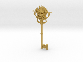 RE4 Remake Dungeon Key in Tan Fine Detail Plastic