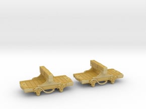 Pair of ffestiniog railway bolsters 009 in Tan Fine Detail Plastic