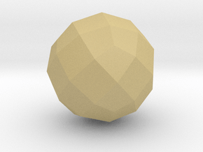 04. Geodesic Cube Pattern 4 - 1in in Tan Fine Detail Plastic