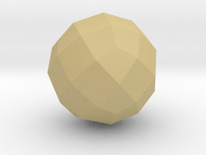 04. Geodesic Cube Pattern 4 - 10mm in Tan Fine Detail Plastic