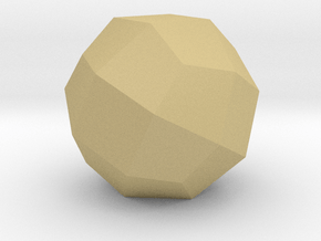 03. Geodesic Cube Pattern 3 - 10mm in Tan Fine Detail Plastic