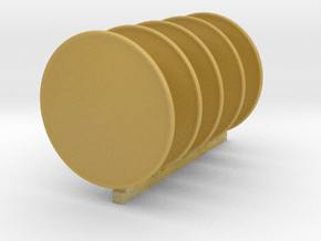 5 x Shield in Tan Fine Detail Plastic: d3