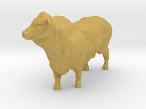1/64 polled  bull looking right in Tan Fine Detail Plastic