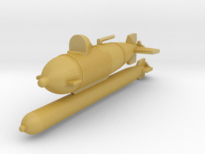 1/144 dolphin German Mini submarine in Tan Fine Detail Plastic: Medium