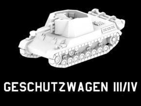 Geschutzwagen III/IV in White Natural Versatile Plastic: 1:220 - Z