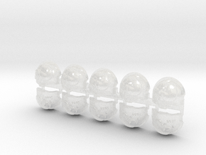 10x Relictors - T:1a Terminator Shoulders in Clear Ultra Fine Detail Plastic