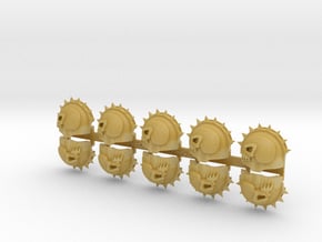 10x Relictors - T:1k Spiked Terminator Pads in Tan Fine Detail Plastic