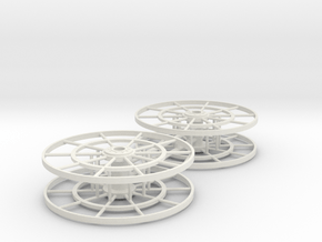 1/50th Coiled Tubing Reels for Oilfield or trailer in White Natural Versatile Plastic