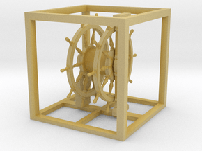 1/84 Ship's Wheel (Helm) for Ships-of-the-Line in Tan Fine Detail Plastic