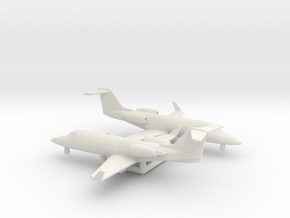 Learjet 55 in White Natural Versatile Plastic: 6mm