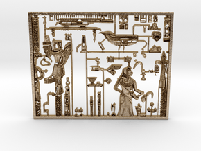 Cobra Hieroglyph in Polished Gold Steel