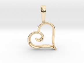 Tiny Heart Charm Necklace in 14K Yellow Gold