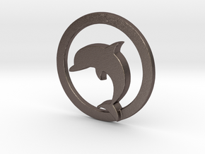 MAKOM COIN OF LOVE in Polished Bronzed-Silver Steel