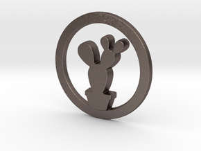 MAKOM COIN OF LOVE in Polished Bronzed-Silver Steel
