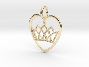 Queen Heart in 14k Gold Plated Brass