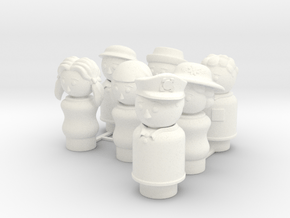 Gilligan's Island - Mini Characters in White Processed Versatile Plastic